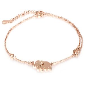 Cilla Jewels enkelband Elephant Rose Goud