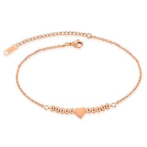 Cilla Jewels enkelband Heart Rose Goud