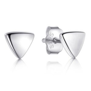 Cilla Silver dames oorknoppen 925 Zilver Triangle zilver