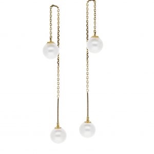 Glow Gouden Oorhangers Gold Collection - Zw Parel 208.2045.00