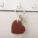 Leren sleutelhanger - Hart - Bruin