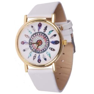 Fashion horloge Feather Dial White