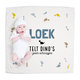 Babydeken met naam - wit