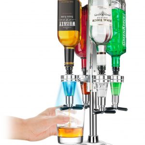 LED Bar butler - met 4 flessenhouders