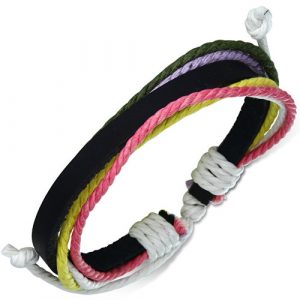 Leren armband Rope Multicolor