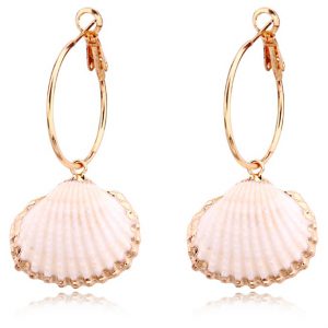 LGT Jewels damesoorbellen met Open Roze Schelp