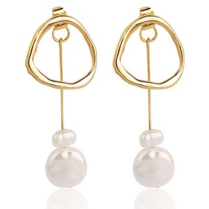 LGT Jewels Damesoorbellen met Ring en Parel