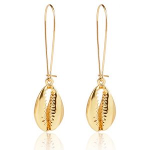LGT Jewels Vergulde Dames Oorhangers met Schelp