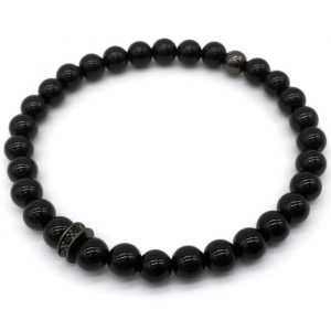 Memphis kralen armband Agaat Rims Black