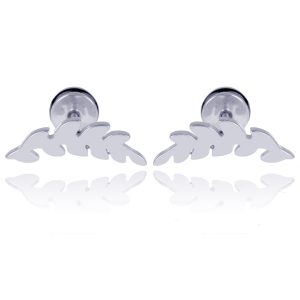 Mendes Leaf Stud oorbellen Silver