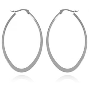 Ovale oorbellen Cilla Jewels verzilverd Titanium
