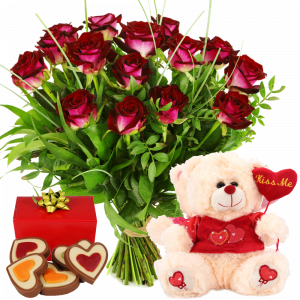 Knuffel pakket rood bezorgen