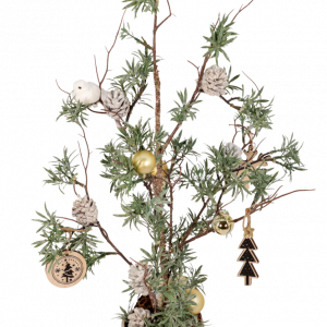 Kunstkerstboom wit goud compleet
