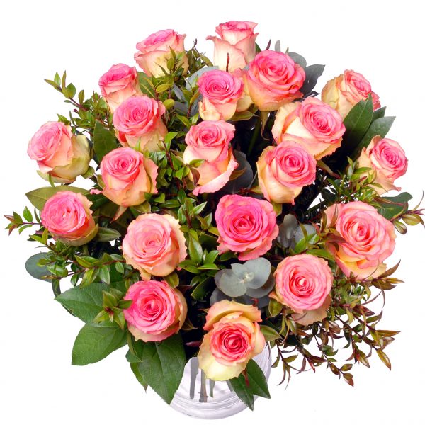 Valentijn roze rozen boeket !