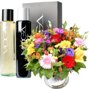 Wijn en bloemen voor Vaderdag