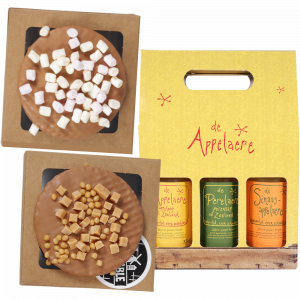 3 sappen en stroopwafels met topping