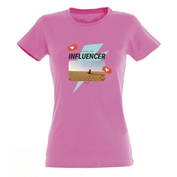 T-shirt voor vrouwen bedrukken - Roze - XXL