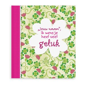 Boek met naam en foto - Ik wens je heel veel geluk - Softcover