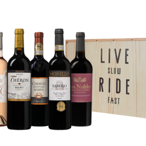 Live Slow Ride Fast Kerst - wijnkist