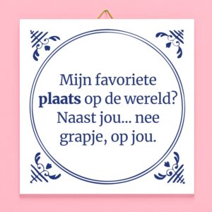 Tegeltje Mijn Favoriete Plaats Is Op Jou