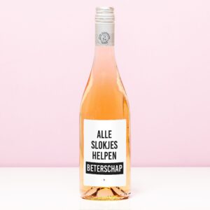 Wijnfles Beterschap Alle Slokjes Helpen - Rosé (Blush Rosé)
