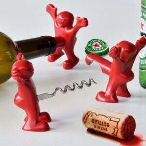 Happy Man Set - Kurkentrekker Flesopener Flessenstop