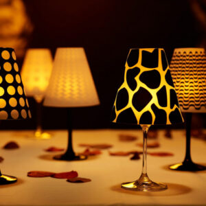 6 Wijnglas Lampenkappen