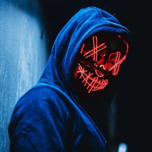 Purge LED Masker - 3 Lichtstanden - Halloween Masker