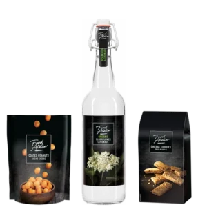 Kerstattentie Bio limo sparkling - borrelnootjes - kaaskoekjes