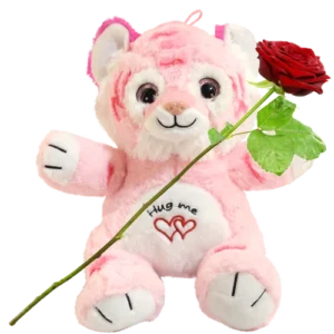 Knuffelbeer roze tijger hug me knuffel ca. 30cm
