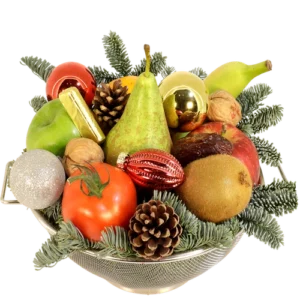 Kerst fruitmand basis