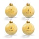 Kerstbal met naam - Goud - 4 stuks