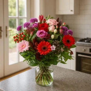 Boeket bestellen in roze - rood