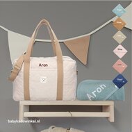 Luiertas Babycadeauset Kidzroom Care Thinking Little Thoughts Beige Rib