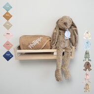 Badcape of Badjas met naam en knuffel Rabbit Richie