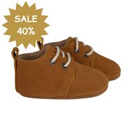 Baby Dutch veterschoentjes Cognac Suede XS