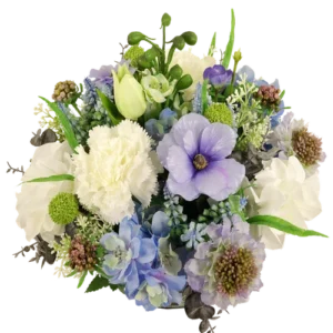 Biedermeier Ø 32 cm Blauw paars wit