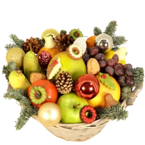 Kerstfruitmand extra kerstchocolade
