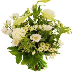 Speels boeket witte bloemen