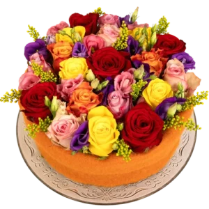 Gemengde rozen bloementaart