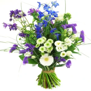 Plukboeket blauw paars wit