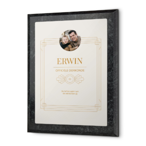 Houten oorkonde bedrukken (Marmer look)