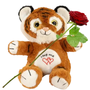 Knuffelbeer bruine tijger hug me knuffel ca. 30cm