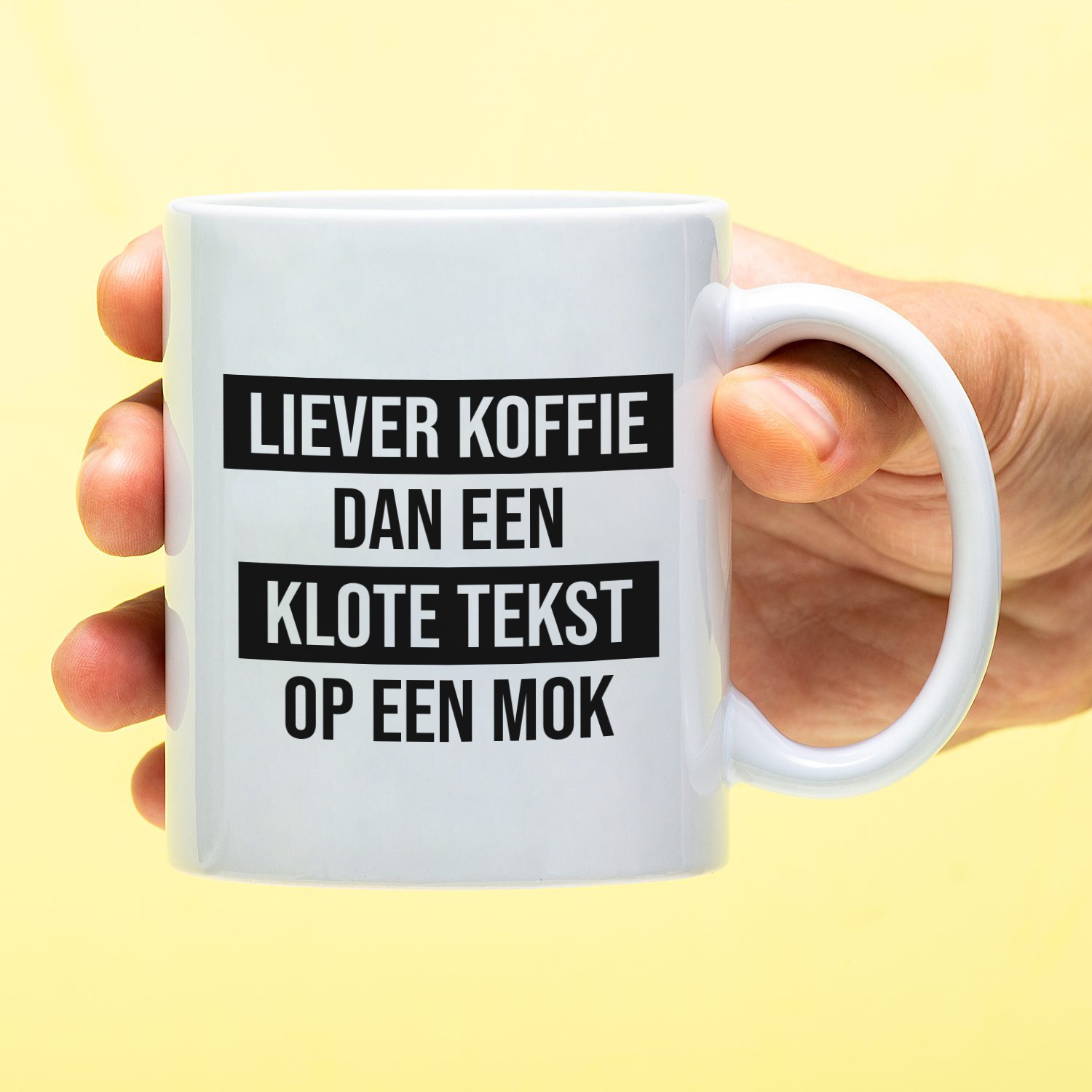 Mok Liever koffie dan een klote tekst 1 Mok Liever koffie dan een klote tekst