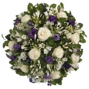 Rouwbiedermeier wit - paars