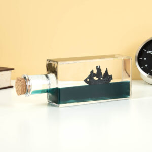Onzinkbaar piratenschip in fles