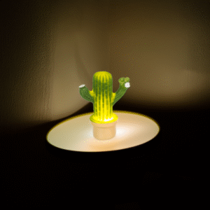 LED Mood lamp, Cactus, 8 x 12 cm