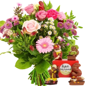 Sinterklaas boeket + 140 gram Sint chocolade