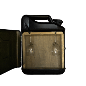 Jerrycan Wijnbar - Zwart - Origineel en Stijlvol Wijncadeau - Handige Opslag voor Wijnliefhebbers