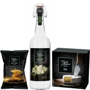 Kerstcadeau Bio limo sparkling - brie - chips